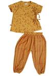 Mhysa_Yellow Handloom Cotton Printed Animal Zeke Kurta And Pant Set _Online_at_Aza_Fashions
